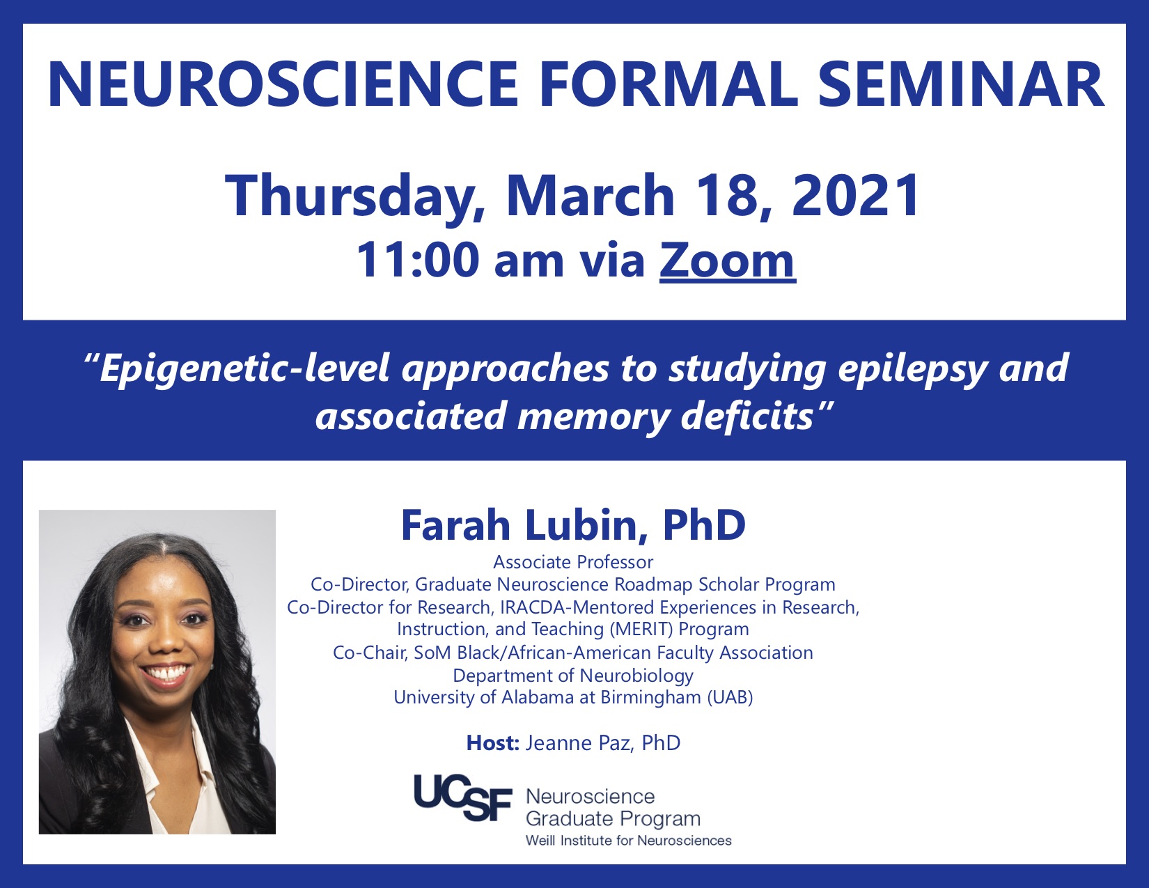 Neuroscience Formal Seminar Farah Lubin Phd Neuroscience Graduate Neuroscience Formal Seminar Farah Lubin Phd Neuroscience Graduate